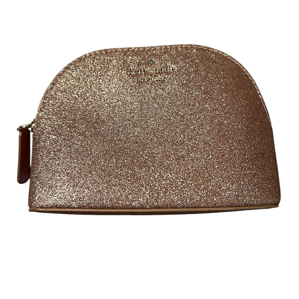 Kate Spade Glittery Blush Pink Make up Pouch / Small bag